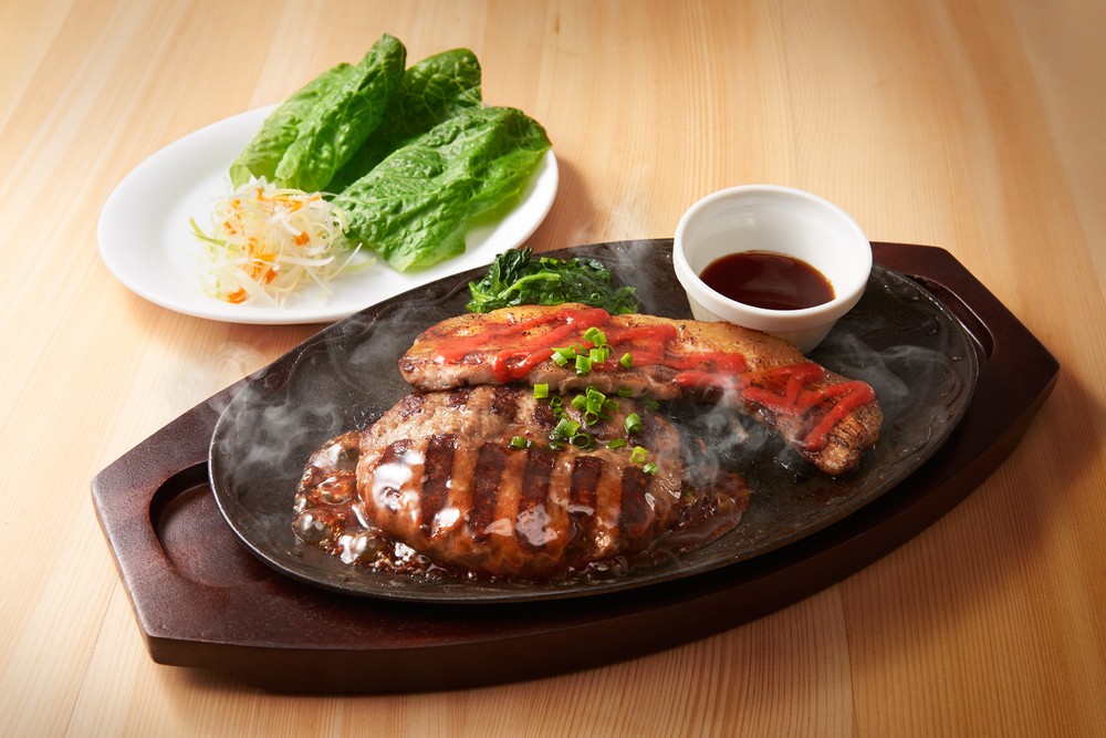 All Beef ハンバーグ＆サムギョプサル ステーキ～イベリコ豚使用（2）