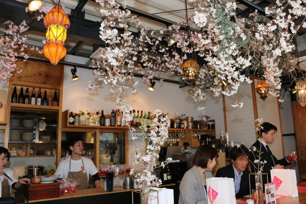 上からも桜が…（一部加工、2019年3月撮影）