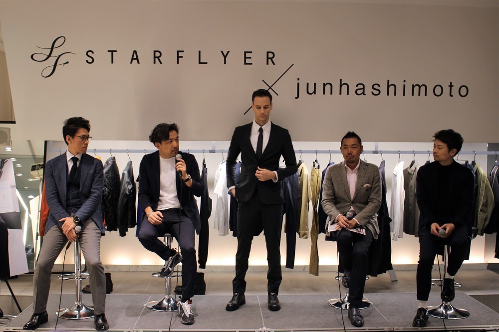 （左から）スターフライヤーの営業本部マーケティング部・遠藤岳春さん、junhashimotoのチーフデザイナー・橋本淳氏、RESM新横浜 睡眠・呼吸メディカルケアクリニックの白濱龍太郎院長、シタテル・河野秀和代表取締役CEO