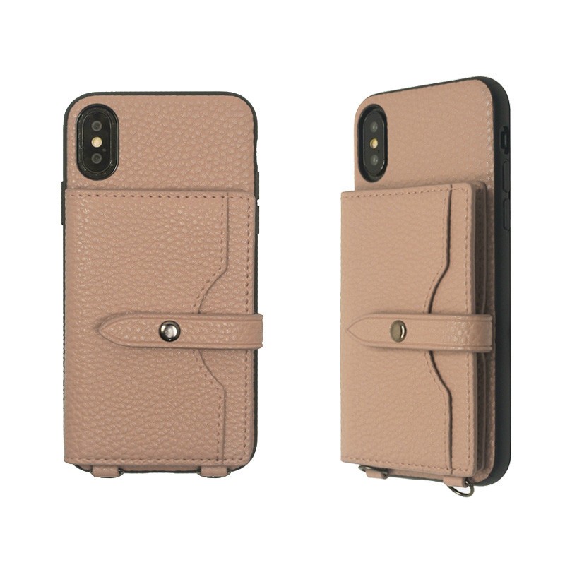 ネックストラップを備えたiPhone向けポシェット型ケース