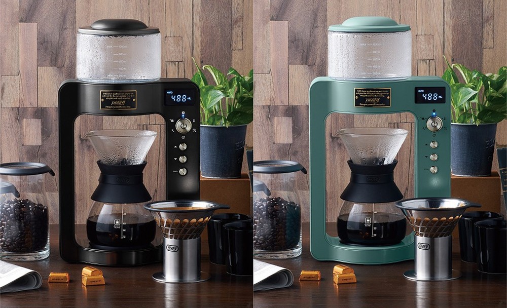 ハンドドリップのような味と香り　抽出工程が見えるガラス製コーヒーメーカー