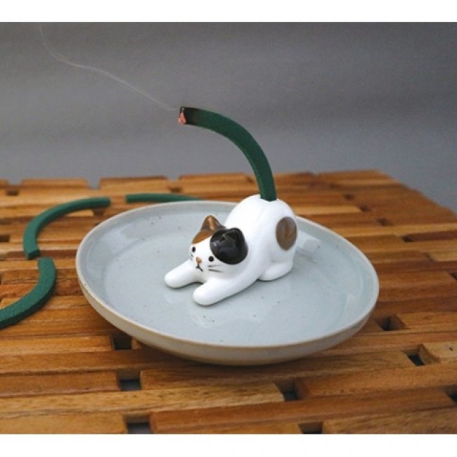 渦巻き蚊取り線香を折って使うスタンド　ちょっとだけ使えて安心