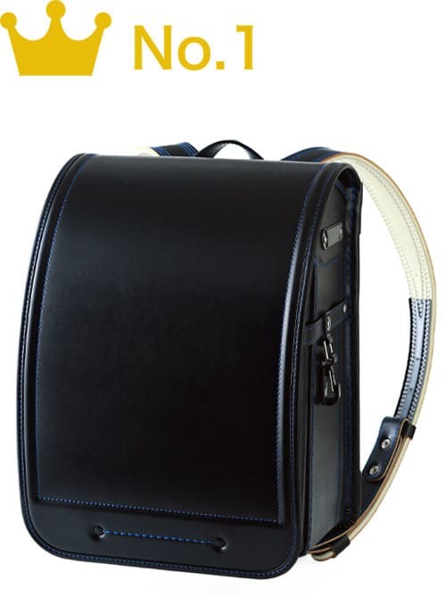 男の子に人気のカラーNo.1「No.70 ベルバイオスムース カラーステッチ（クロ×ブルー）」