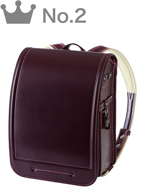 女の子に人気のカラーNo.2「No.70 ベルバイオスムース カラーステッチ（アンティークワイン×ピンク）」