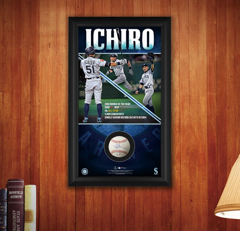 イチロー直筆サインボールがフレームボックスに　950点限定セット