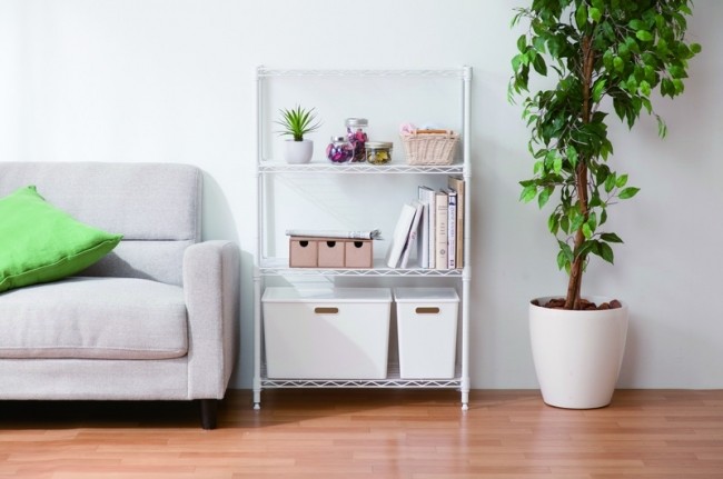 2色5サイズのスチールラック　手軽に組み立て可能