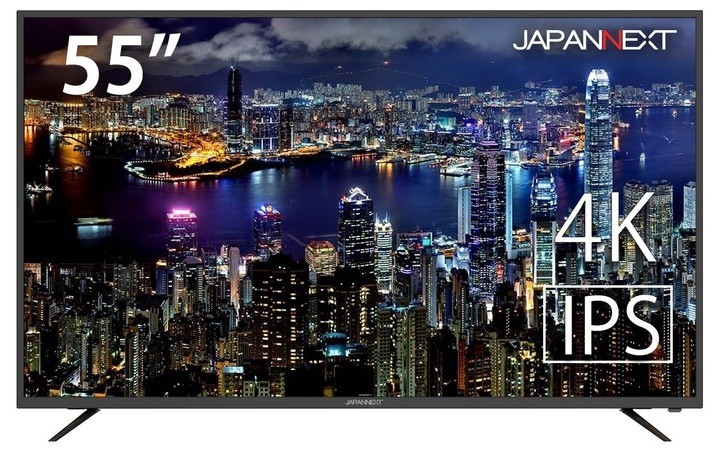 広視野角IPSパネル採用　55型4K液晶ディスプレー