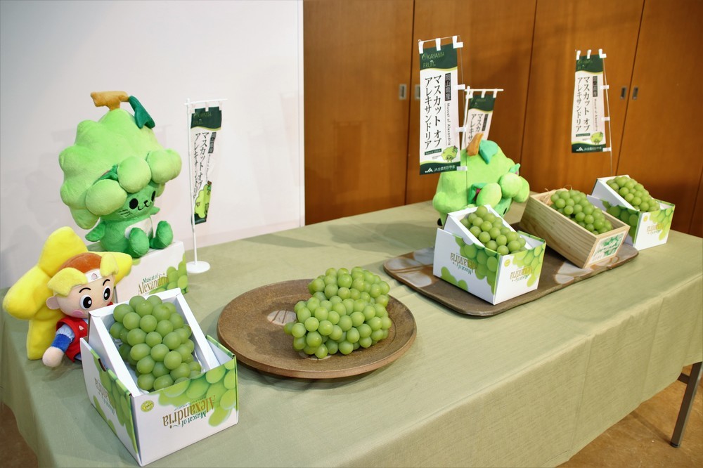 会場前方の「マスカット・オブ・アレキサンドリア」コーナー