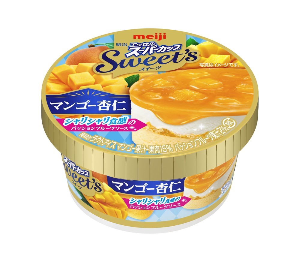 マンゴー味・杏仁豆腐風味のアイスとソース　夏らしいスイーツ
