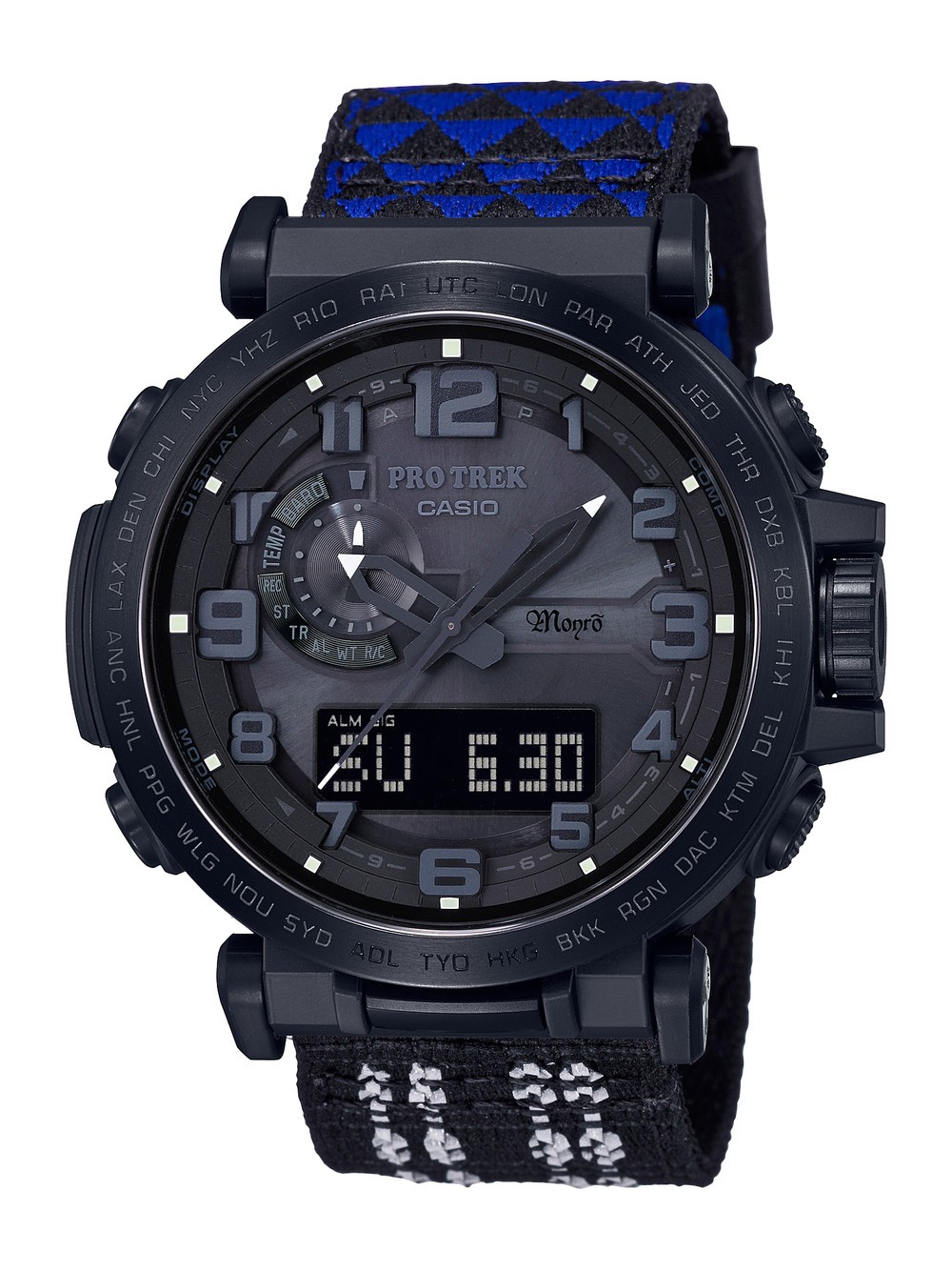 「PRO TREK」と「Monro」のコラボレートアイテム「PRW-6600MO-1JR」