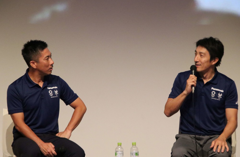 前園さんはアトランタ五輪、朝原さんは北京五輪で活躍