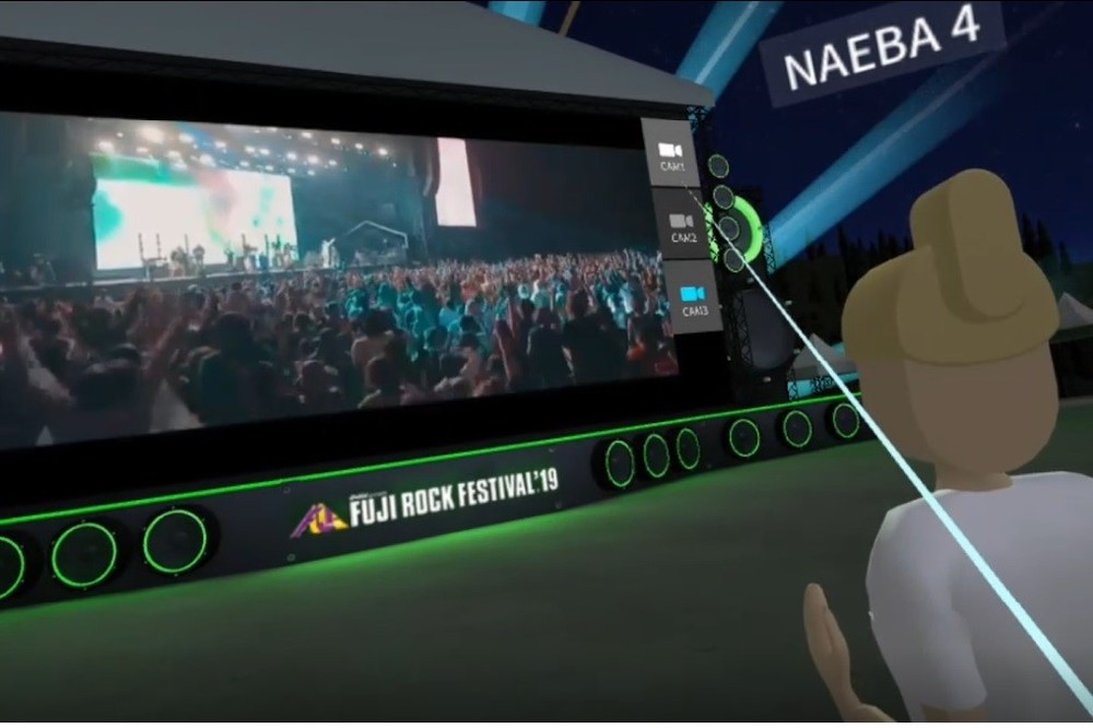 夏フェス・フジロックのVR会場（ライブ映像はイメージ）