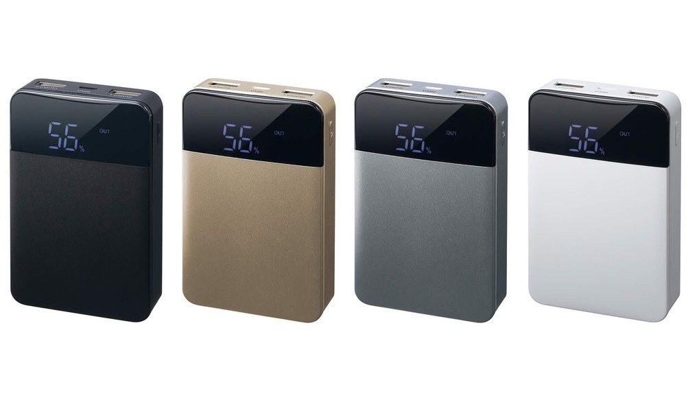 バッテリー容量1万mAh　2台同時充電が可能なモバイルバッテリー