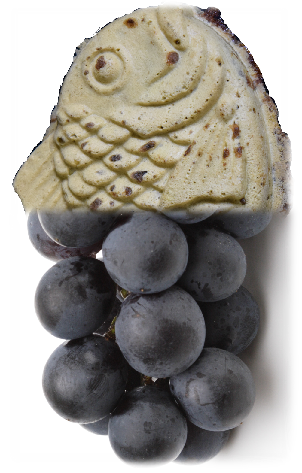 生の巨峰入り！「生ぶどうたいやき 巨峰」