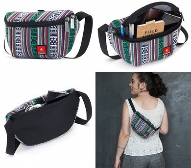 ベトナムの少数民族チャム族が織る柄を使用したバックパック
