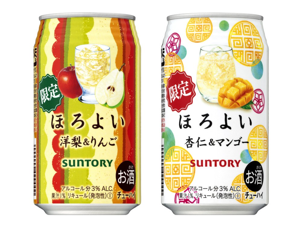 「ほろよい」初登場のフレーバー　「洋梨＆りんご」と「杏仁＆マンゴー」