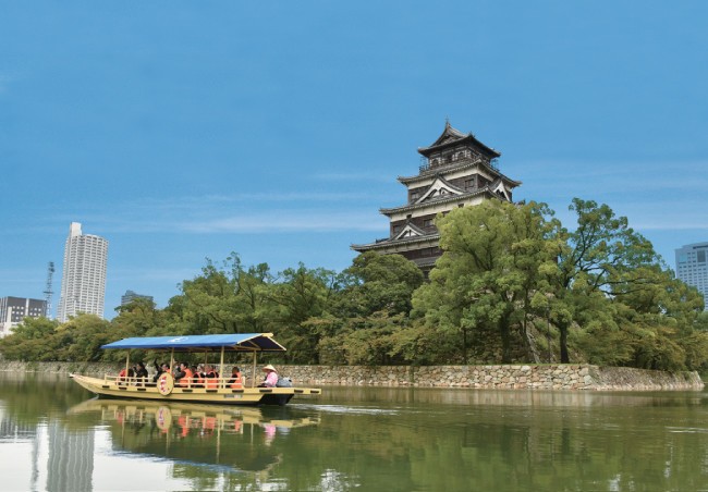 広島城をガイド付き遊覧船で巡る　チケット付き宿泊プラン