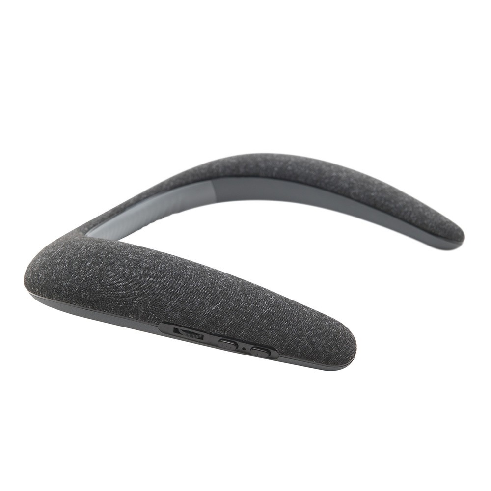 ワイド設計、6Wデュアルスピーカー内蔵　ネックスピーカー