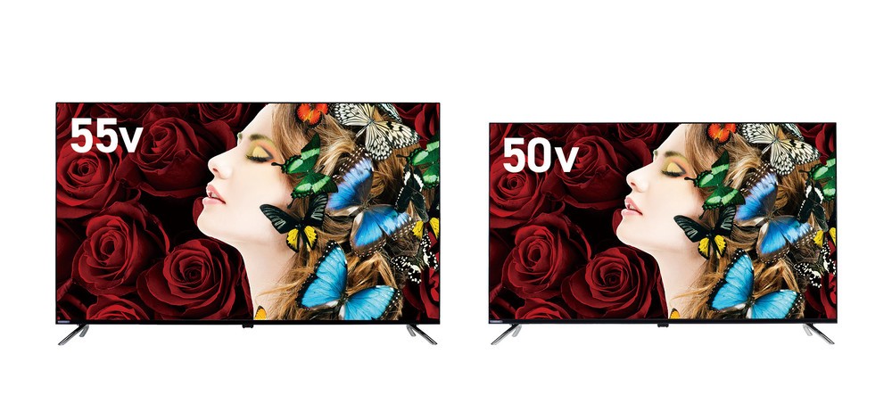 4K衛星放送の裏番組録画ができる4K液晶テレビ　55V型と50V型