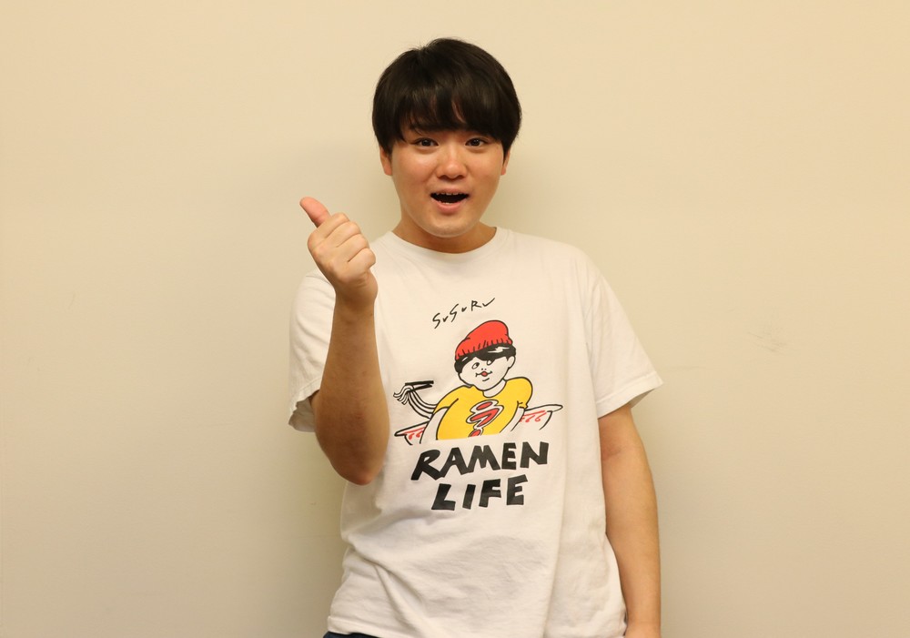 取材日のお昼もラーメンを食べてきたそうだ
