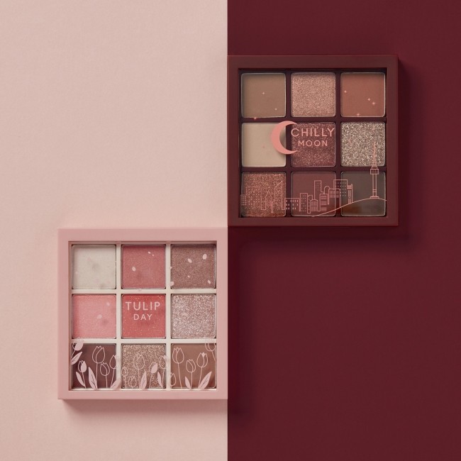 捨て色なしのアイシャドウパレット　「チューリップデー」と「チリームーン」
