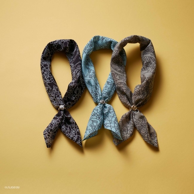 アニメの舞台「杜王町」のマークをあしらったデザイン