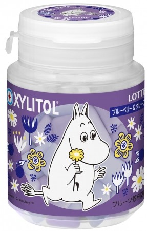 「ムーミンキシリトールガム＜ブルーベリー＆グレープ＞スマートボトル」