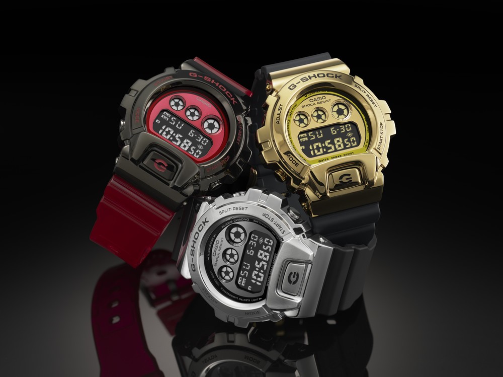 カシオ「G-SHOCK 6900」シリーズ初　メタルベゼル採用した3モデル