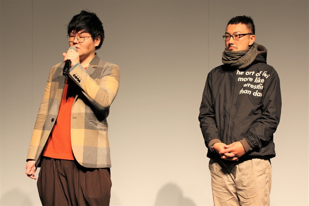 「Stillness」を手掛けた松山周平さん、大野哲二さん（左から）