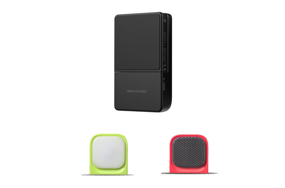 LEDライトやスピーカーとしても　「Qi」対応モジュール式モバイルバッテリー