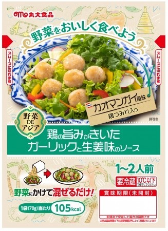 カット野菜に和えるだけで本格タイ料理　「野菜DEアジア」シリーズ3種