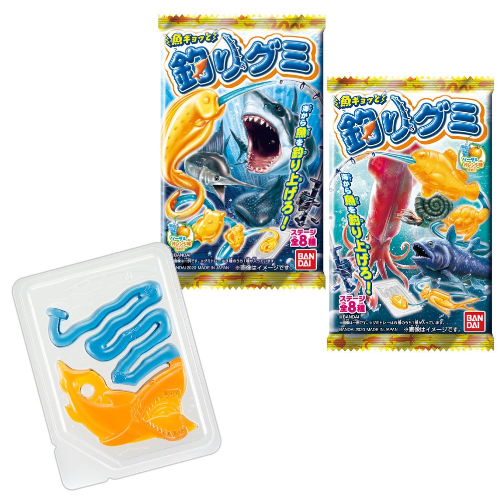 「釣り」をイメージした菓子　トレーから釣り上げて楽しめる