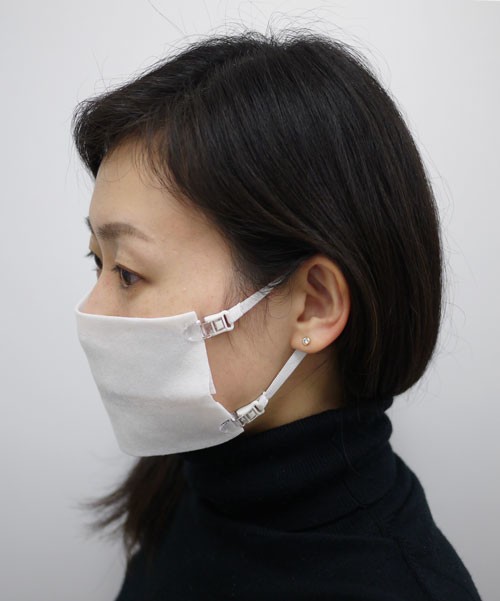 耳が痛くなりにくい平紐を使用