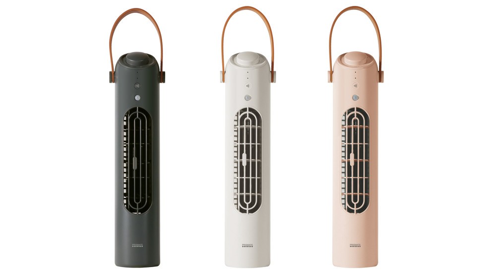 7時間使えるバッテリー内蔵　持ち運びしやすいタワーファン