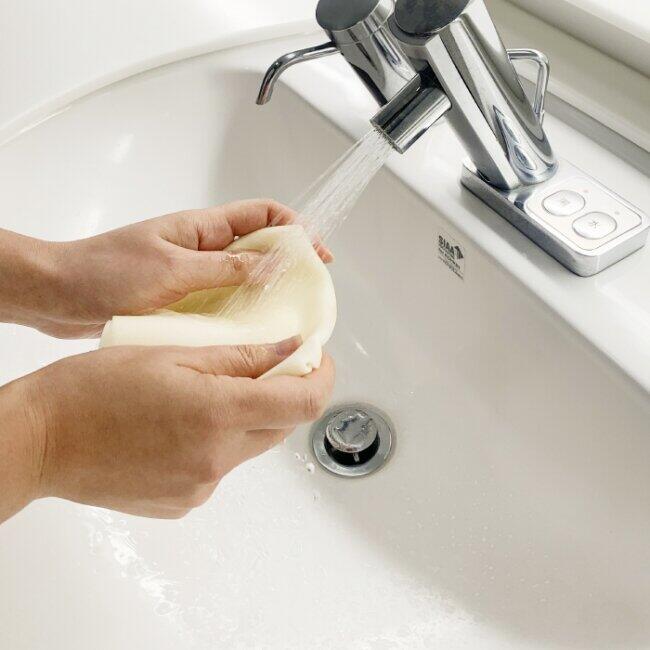 手洗いで繰り返し使える