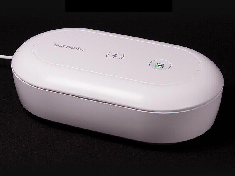 UVライトで除菌、「Qi」ワイヤレス充電も　「スマホ除菌チャージャー」