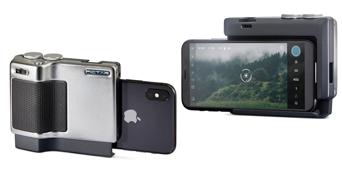 スマホでも一眼レフのような操作性や安定感で撮影　カメラグリップ