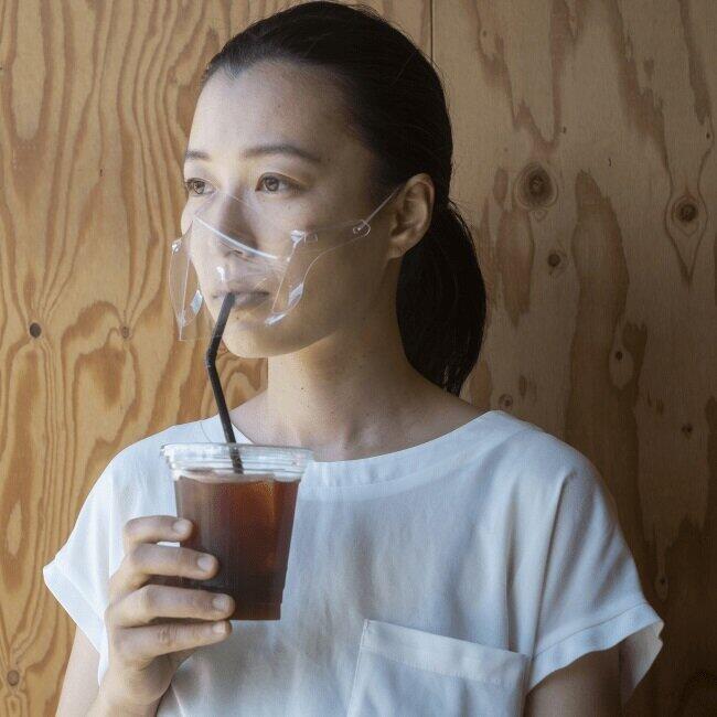 表情が見えて安心な透明立体マスク　飛沫を防ぐうえ熱中症対策にも