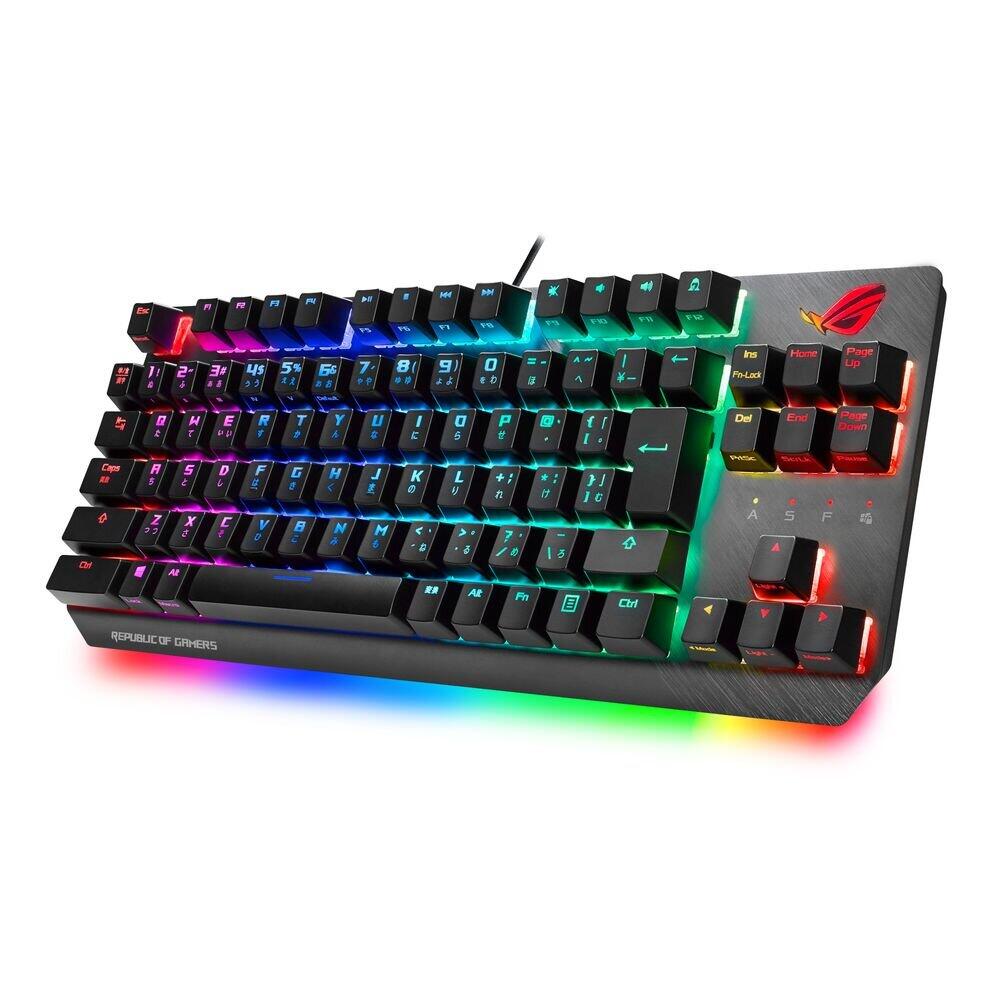 ASUSのゲーミングキーボード　「Cherry MX」赤軸・銀軸スイッチ採用の2モデル