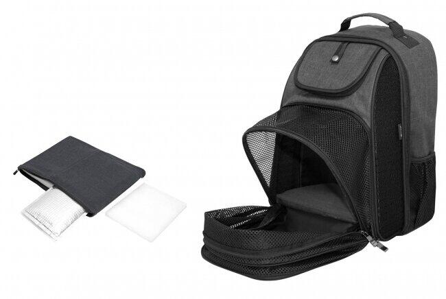 熱中症対策に　アイスバッテリー搭載のペット用バックパック