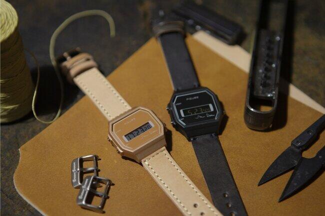 レザーストラップの経年変化を楽しむデジタルウオッチ