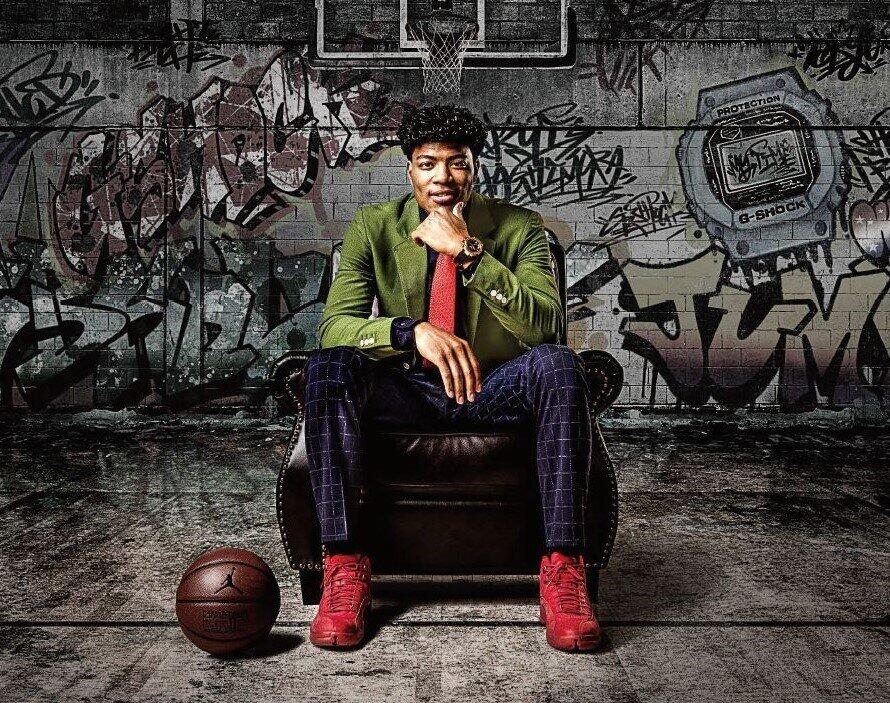 デザインを監修した、プロバスケットボールプレイヤーの八村塁選手