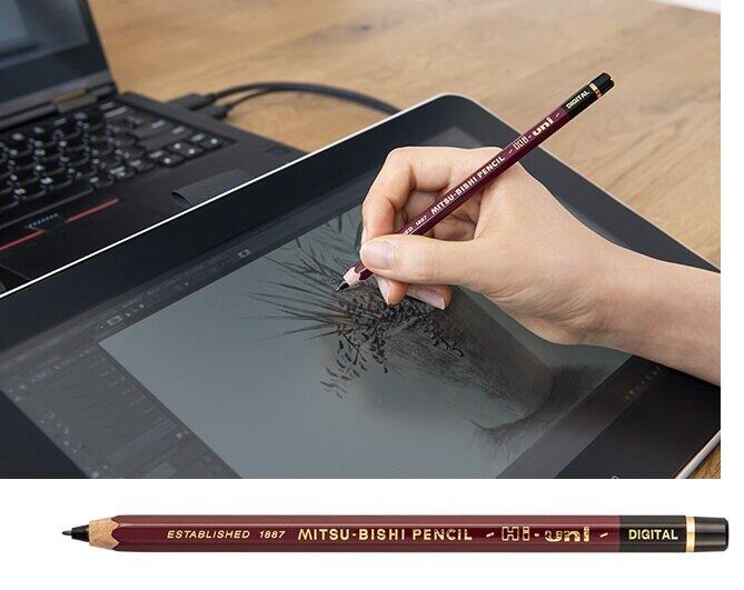 三菱鉛筆コラボ「Hi-uni」デザインのデジタル鉛筆　ワコムのペンタブレットなどに対応