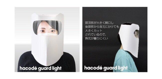 １枚の紙でできたシールドマスク　夏向け、フルフェイスの2種加わる