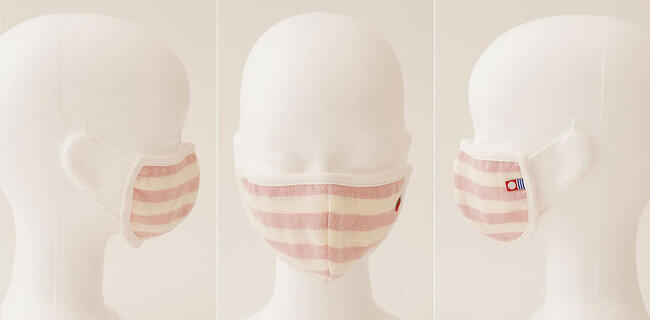 立体縫製で口元にゆとりをもたせた