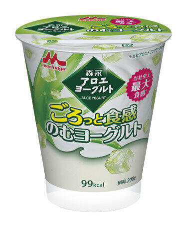 森永乳業のアロエドリンクヨーグルト史上「最大食感」