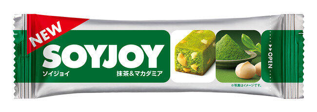 しっとりとした食感に抹茶の苦みと旨味　「SOYJOY抹茶＆マカダミア」