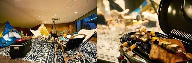 テント泊、バルコニーBBQ、農業体験　都市部のホテルでキャンプ体験