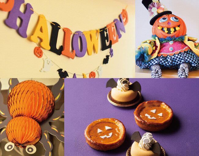 客室をハロウィーン風にデコレーション　スイーツもプレゼント