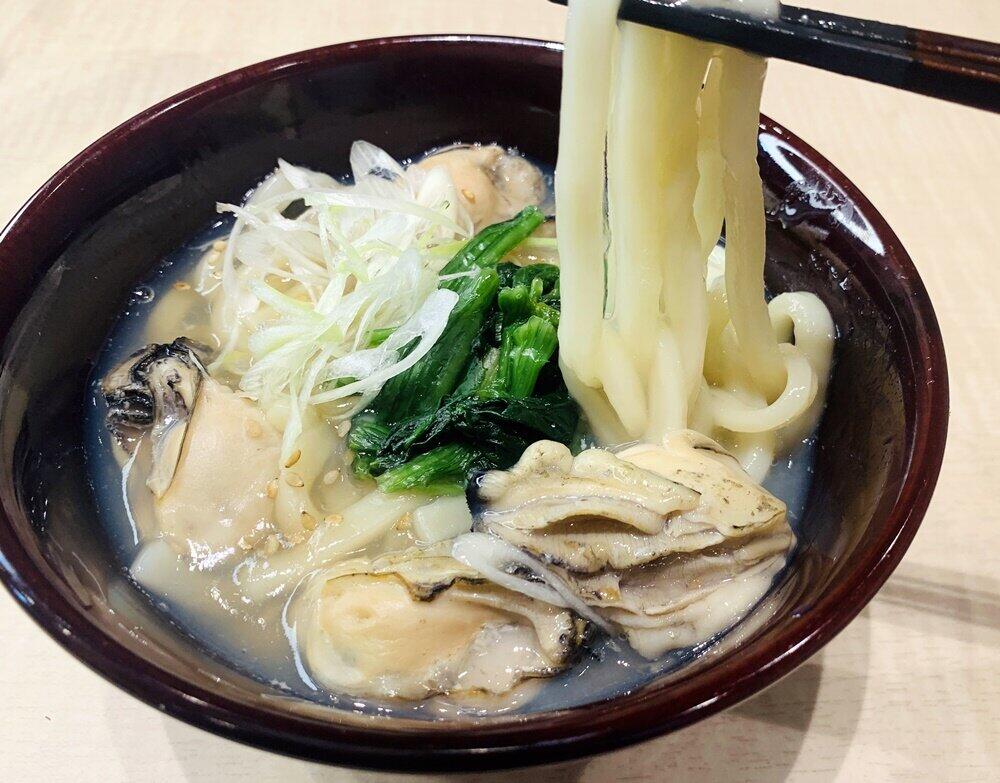 「かきの出汁あんかけうどん」